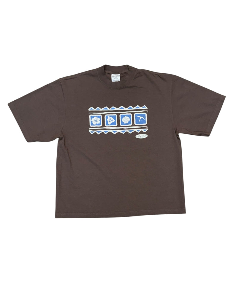 Chocolate Brown Oversized Vintage Island Tee