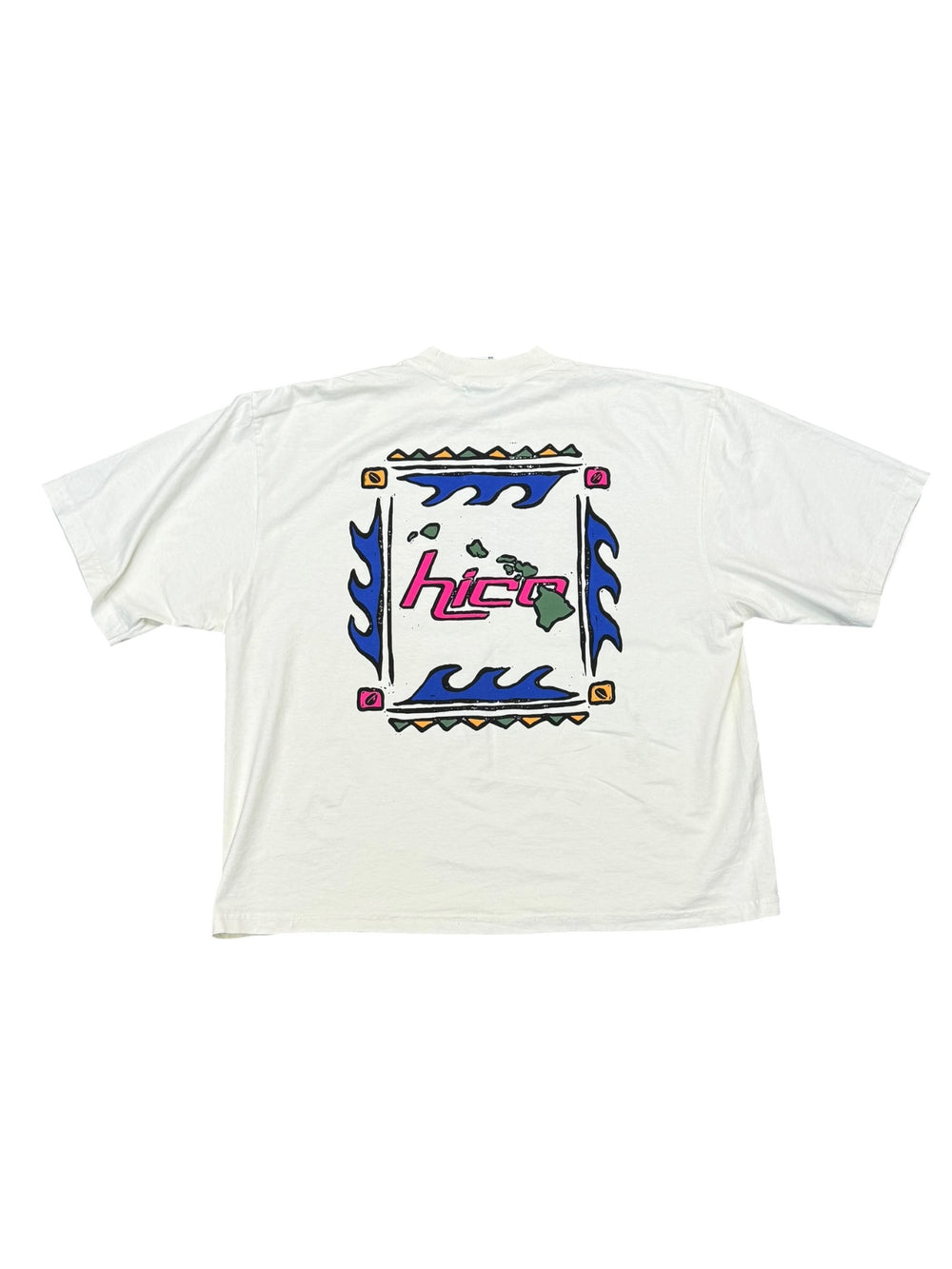 Soft White Oversized Vintage Island Tee