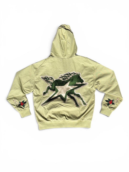 Sage Blossom Zip Hoodie
