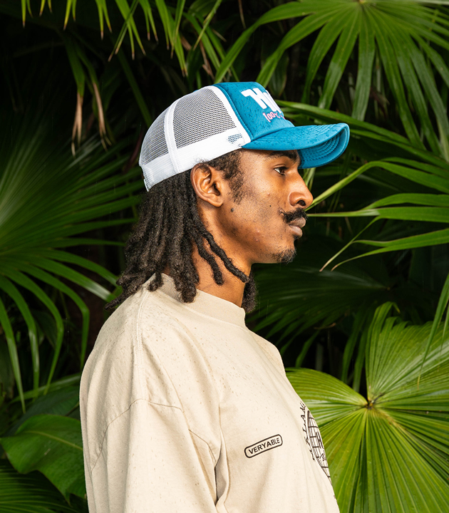 HiCO x Haircut Blue Wave Trucker Hat