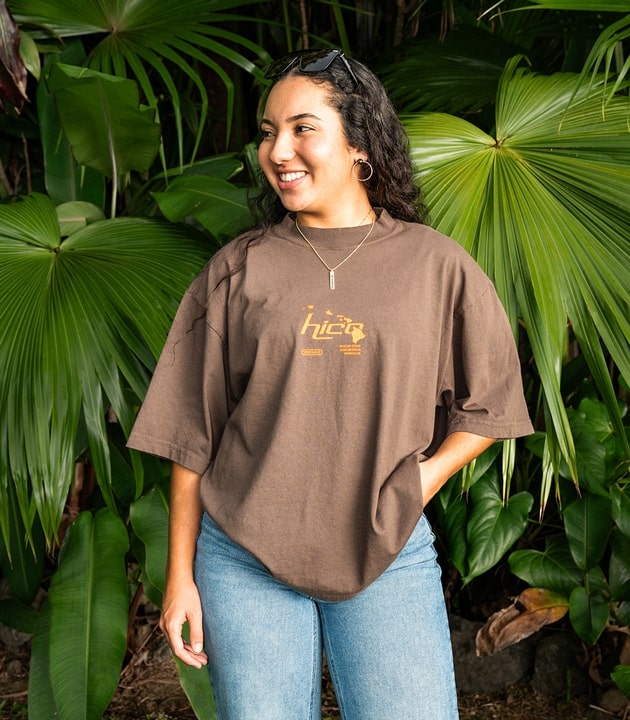 Hibiscus Coffee Wave Tee